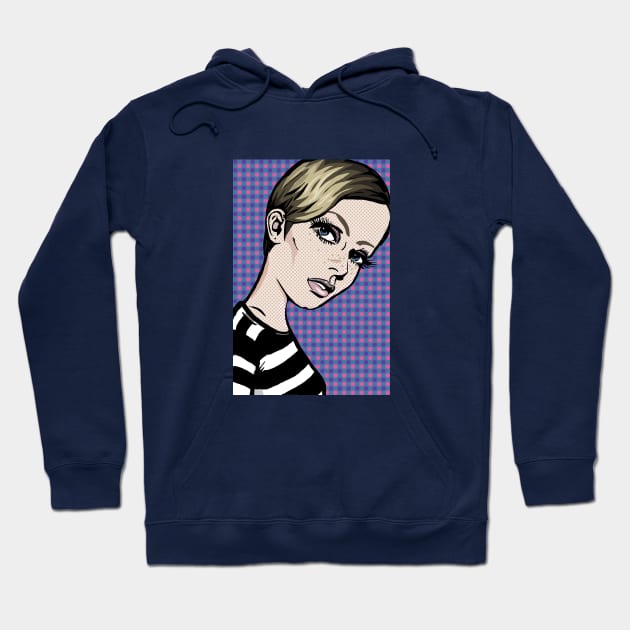 Twiggy Lichtenstein Hoodie by FanboyMuseum